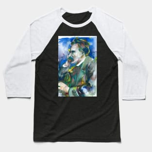 FRIEDRICH NIETZSCHE watercolor portrait.4 Baseball T-Shirt